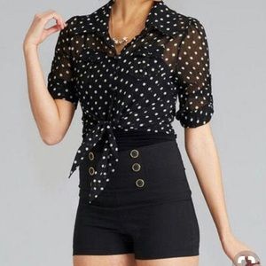 Black high waisted shorts